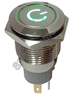 GQ16-DT2-DZ สวิทช์เหล็ก กดติด-กดดับ )ไฟ2สี 12V- 24V R/G