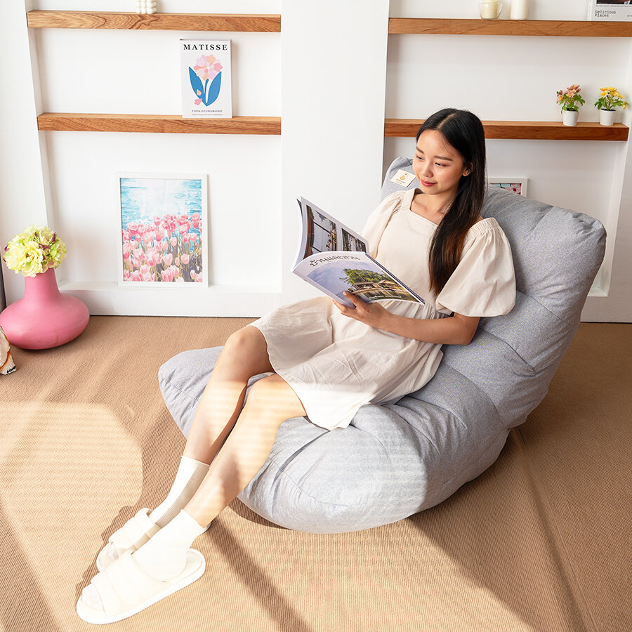 เบาะนั่งเม็ดโฟม บีนแบ็ก แบบเอนหลัง โซฟานั่งเล่น bean bag บีนแบค เก้าอี้เม็ดโฟม เก้าอี้บีนแบ็ก beanbag chair เบาะเม็ดโฟม โซฟาเม็ดโฟม (ไม่รวมที่วางเท้า) รุ่น HCS-007
