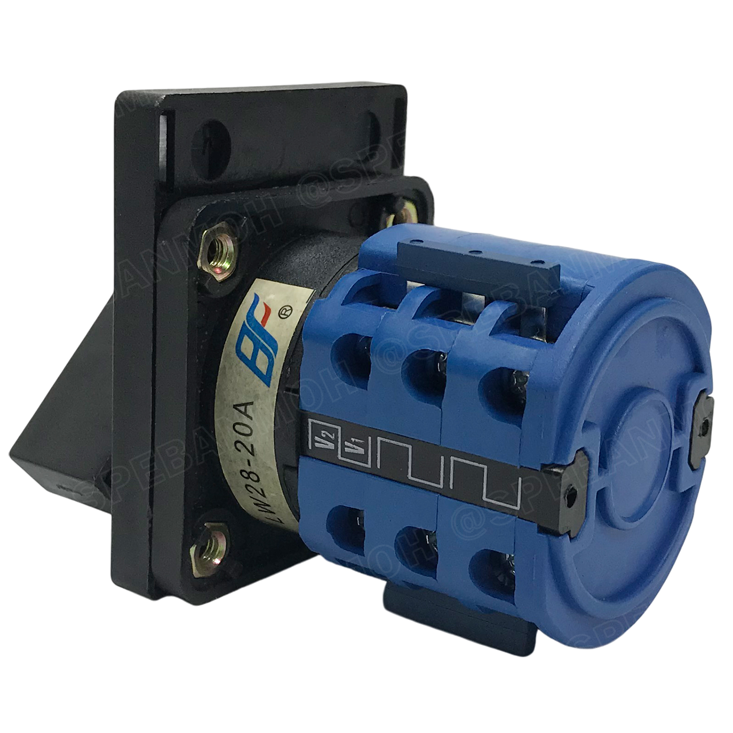 [ 1 ชิ้น ] LW28-20A-V CHANGE OVER SWITCH 7 Position VOLT 3P สวิทช์บิด โวลต์ มิเตอร์สวิทช์ Volt Meter Switch 60x48mm 480VAC สวิทช์สลับการทำงาน ซีเลคเตอร์โวลท์ VOLT Selector Switch