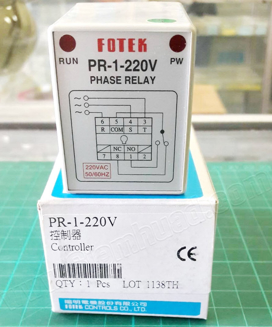 ป้องกันเฟส Phase&Voltage Relay (FOTEK) PR-1, PVR-3