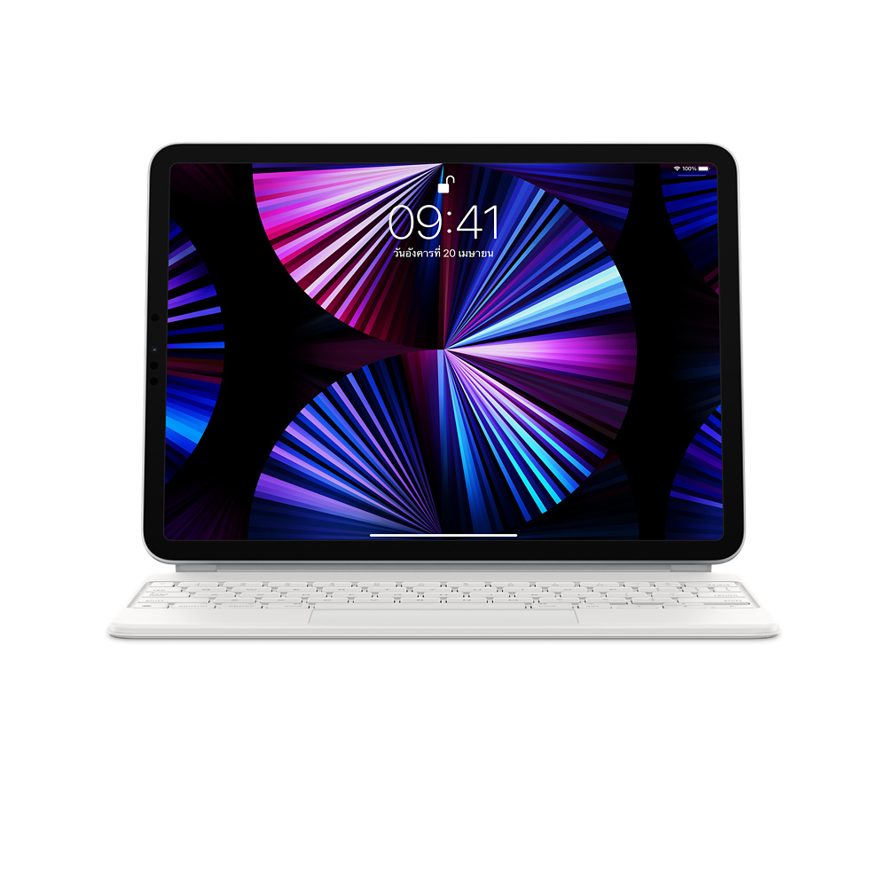 Apple Magic Keyboard สำหรับ iPad Pro รุ่น 11 นิ้ว (รุ่นที่ 3) และ iPad Air (รุ่นที่ 4) - ไทย - ขาว รับประกันศูนย์ไทย