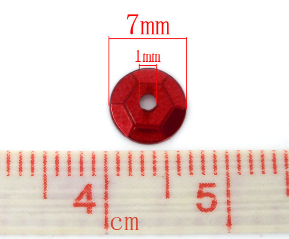 เลื่อมสำหรับเย็บปักตกแต่ง ขนาด 7mm คละสี แพ็คประมาณ 5000 อัน
