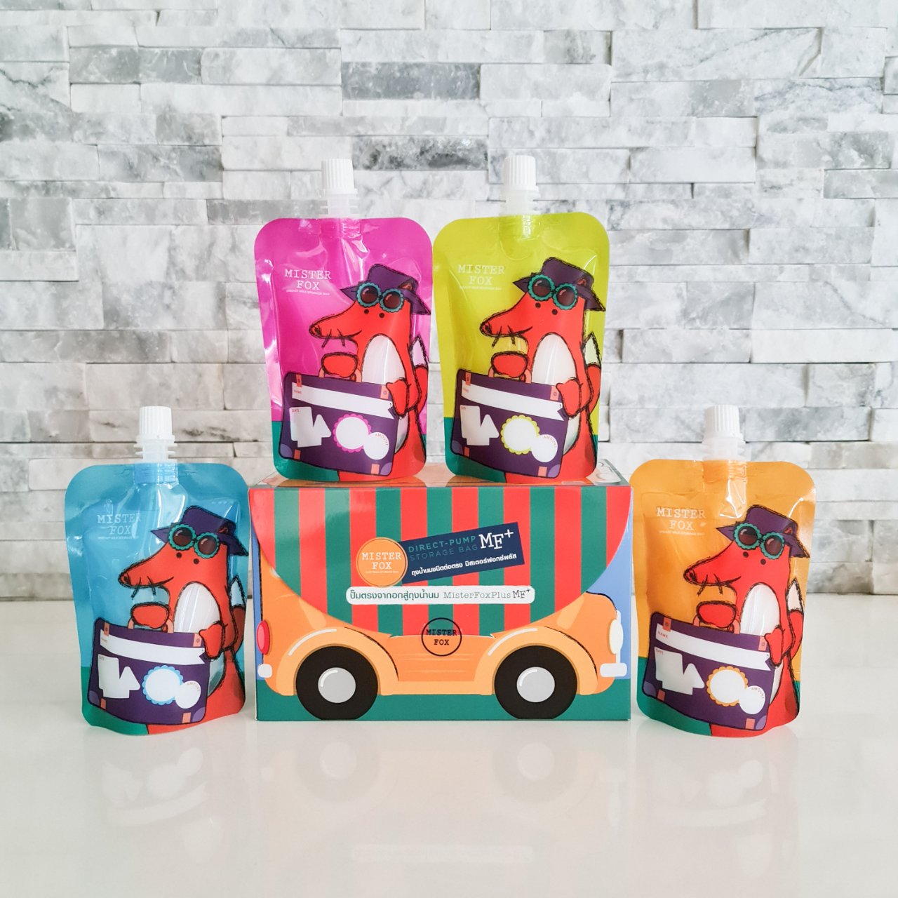MISTER FOX (มิสเตอร์ฟอกซ์) Direct-Pump Storage Bags MisterFoxPlus ถุงเก็บน้ำนมแม่ชนิดต่อตรง 5 ออนซ์ แพ็ค 20 ถุง