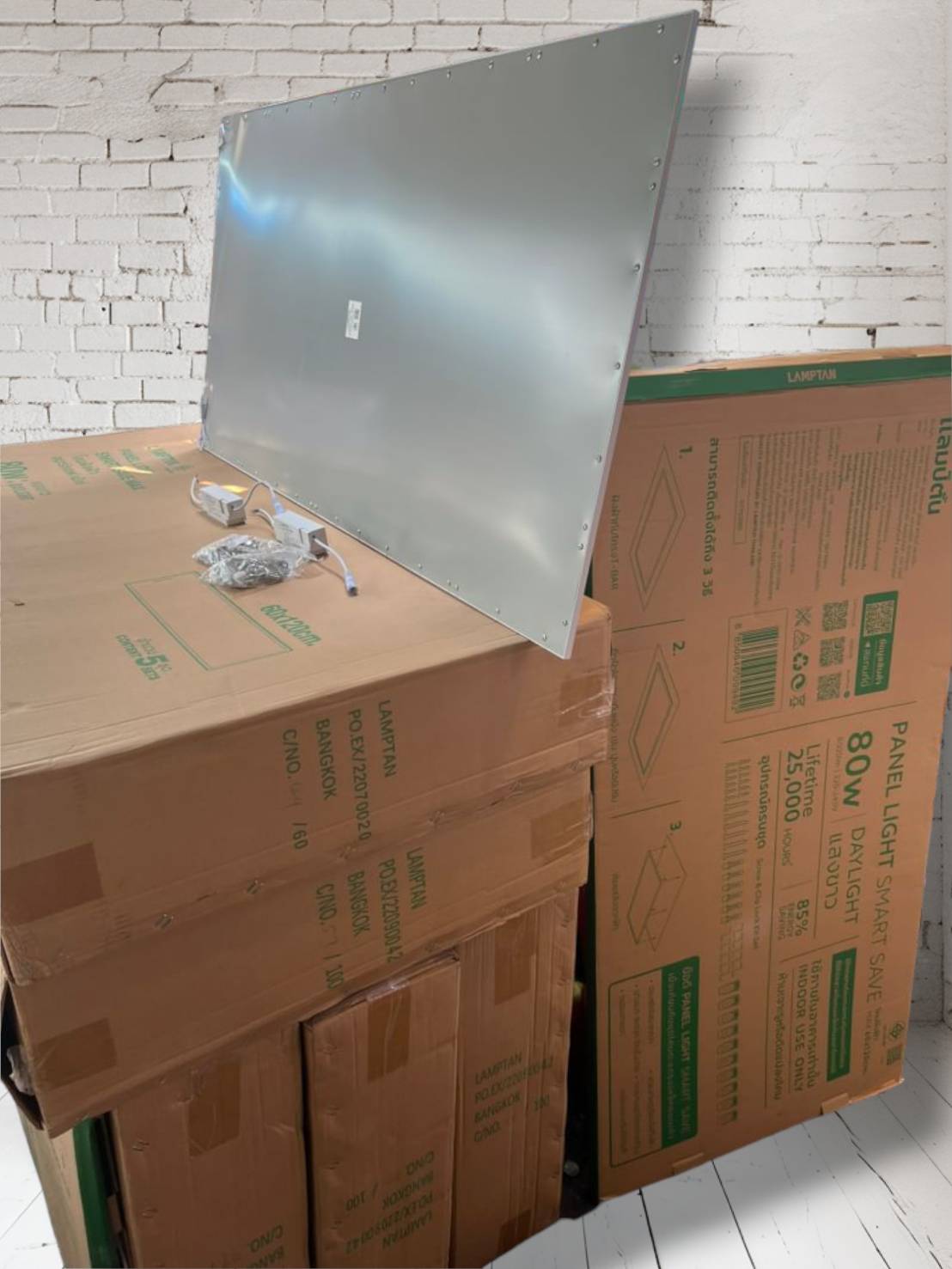 LAMPTUN Panel Bright80วัตต์ Size60x120,จำนวน 1โคม/ลัง