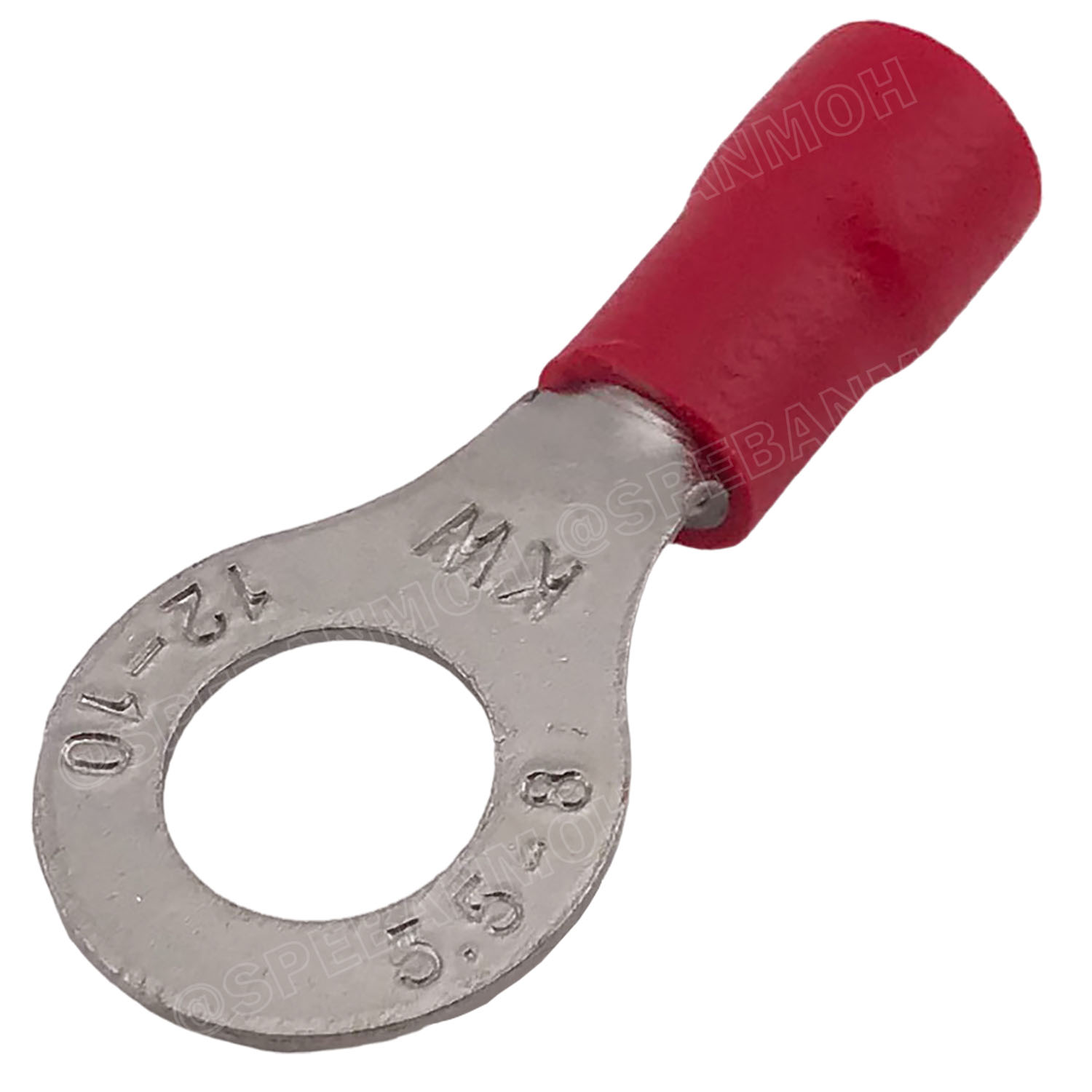 [ 100 ตัว/ถุง ] RV5.5-8 สีแดง Red สำหรับสาย 4.0-6.0 sq.mm 12-10AWG หางปลากลม หางปลาหุ้มฉนวน เทอร์มินอล หางปลาย้ำสายไฟ หางปลา หางปลากลมหุ้ม หางปลาแฉก Terminal Crimping หางปลา กลมหุ้ม หางปลาต่อสาย ขั้วต่อสายไฟ หางปลาวง หางปลา RV Spade Terminal หางปลากลม