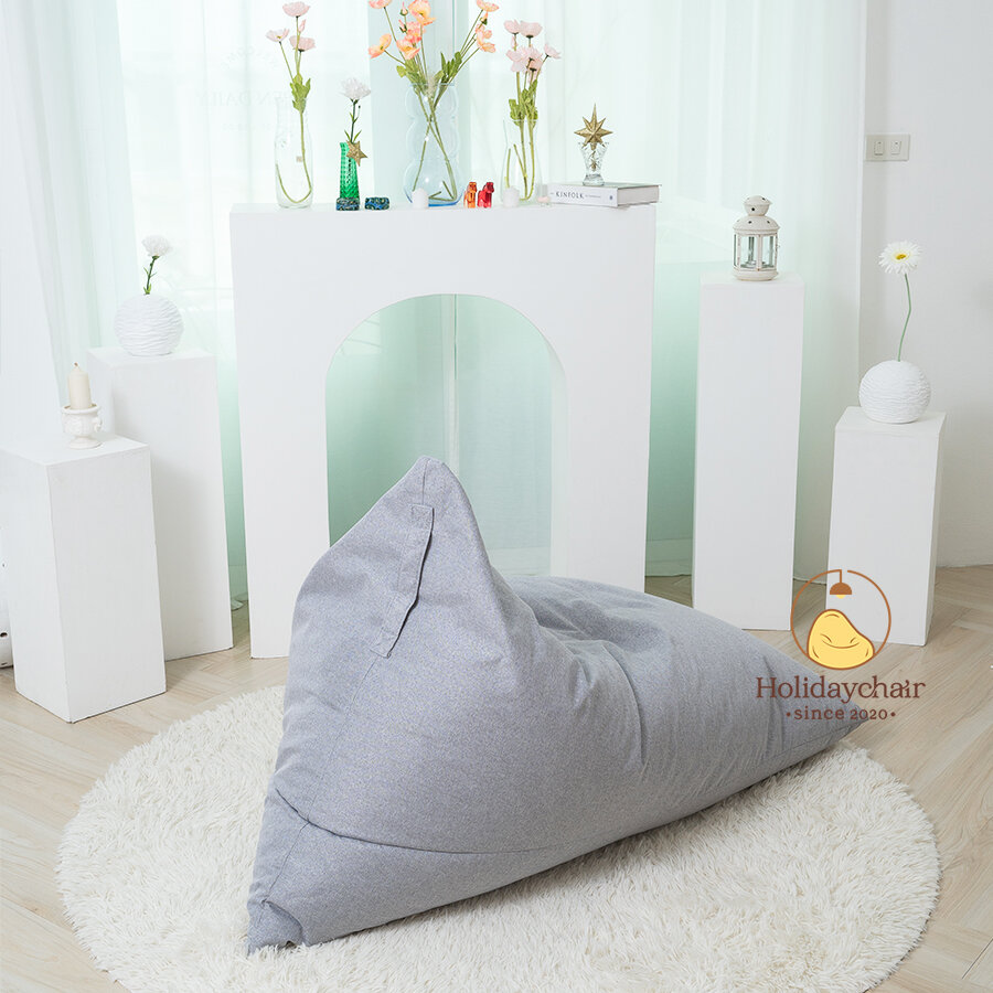 เบาะนั่งเม็ดโฟม บีนแบ็ก ทรงสามเหลี่ยม เก้าอี้เม็ดโฟม bean bag เก้าอี้บีนแบ็ก เบาะเม็ดโฟม โซฟาบีนแบค บีนแบค เก้าอี้พักผ่อน เก้าอี้มินิมอล รุ่น HCS-004