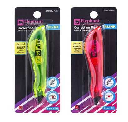 เทปลบคำผิด ตราช้าง รุ่น BLINK บลิงค์ คละสี