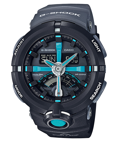CASIO G-SHOCK รุ่น GA-500P-1ADR สีดำ เทา สินค้าของเเท้ รับประกันศูนย์ CMG 1ปี