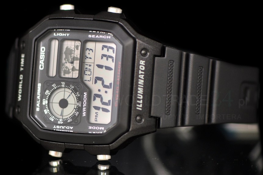 CASIO NORMAL รุ่น AE-1200WH-1AV สีดำ สินค้าของเเท้ รับประกันศูนย์ cmg 1 ปี