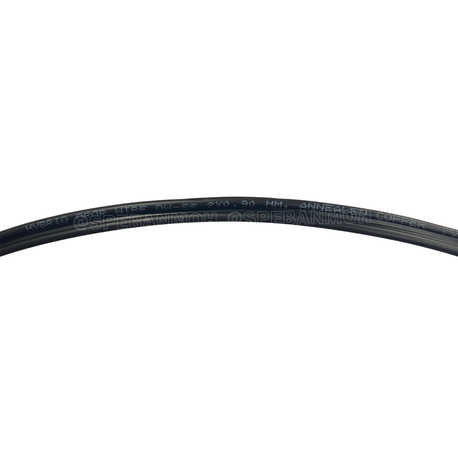 [ 200 เมตร ] HBDW-0-9 สายดรอปวาย 2Cx0.9sq.mm Drop Wire Cable ทองแดงเท้ 0.9mm2 HYBRID สายลำโพง Speaker Cable สายเดินเสียงตามสาย Copper Wire สายลำโพง มีสลิง สายไฟคู่ ดำแดง Twin cable with drop wire ทองแดงเต็ม ยี่ห้อ ไฮบริด 0.9มิล