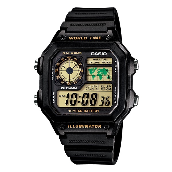 CASIO NORMAL รุ่น AE-1200WH-1B สีดำ สินค้าของเเท้ รับประกัน 1 ปี