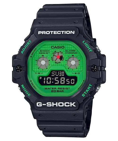 CASIO G-SHOCK รุ่น DW-5900RS-1DR สีดำ เขียว สินค้าใหม่ ของแท้ รับประกันศูนย์ CMG