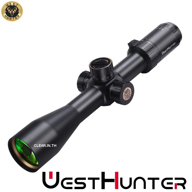 กล้องติดปืน WEST HUNTER HD 4-16X44 FFP scope เส้นเล็งขยายตามซูม สินค้าแท้ รับประกัน 1 ปี