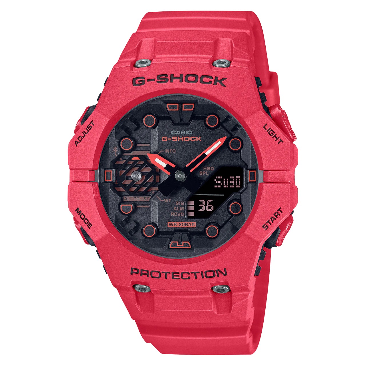 CASIO G-SHOCK รุ่น GA-B001-4ADR สีแดง สายด้าน สินค้าของเเท้ รับประกันศูนย์ CMG 1 ปี