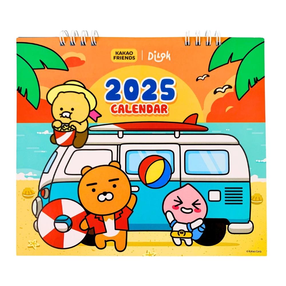 ปฏิทินตั้งโต๊ะ calendar ปี พ.ศ. 2568 / ค.ศ. 2025 ลายลิขสิทธิ์ KAKAO FRIENDS รุ่น KK963 ขนาด 7 x 8 นิ้ว
