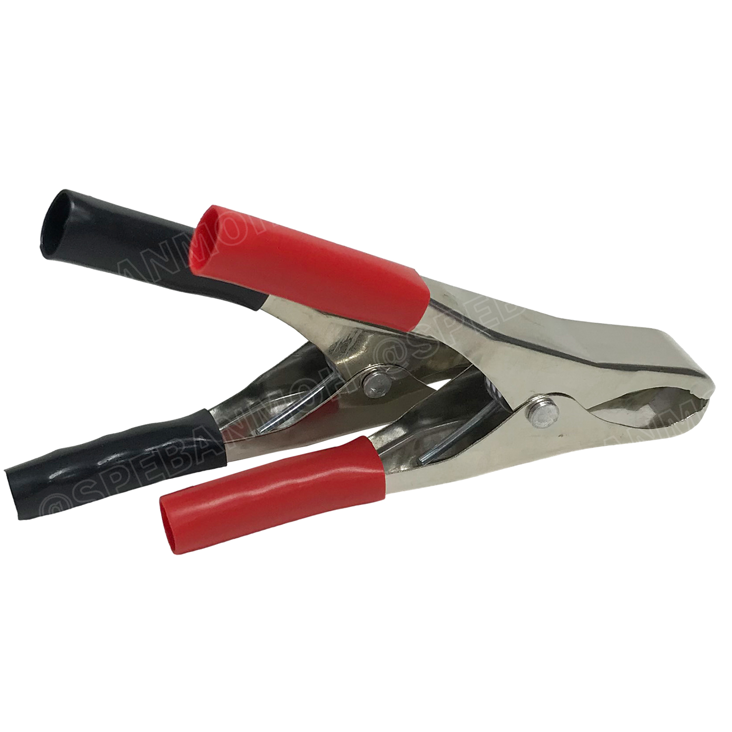 [ 5คู่ ] AL-015 ปากคีบเหล็ก ชุบสารกันสนิม ดำ-แดง ยาว 72mm อ้าได้ 19mm ปากคีบแบตเตอรี่ ดำแดง คีมคีบแบต ขนาดเล็ก 3นิ้ว Alligator Clip เข้าสายแบบบีบ ปากคีบจระเข้ ปากคีบแบตเตอรี่ ปากคีบขั้วแบต ปากคีบดำแดง คีมหนีบขั้วแบต