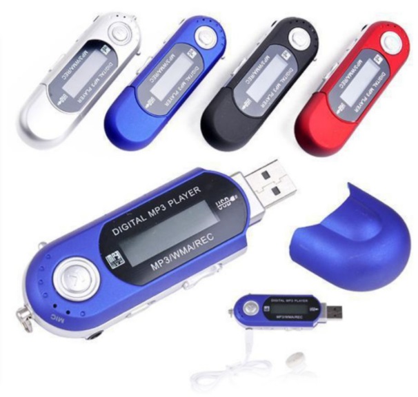 เครื่องเล่น MP3 Player Sport Digital Music ความจุ 8GB อัดเสียงได้ ฟังวิทยุได้ ใส่ถ่าน AAA แถมฟรี!! หูฟัง+กล่องพกพา