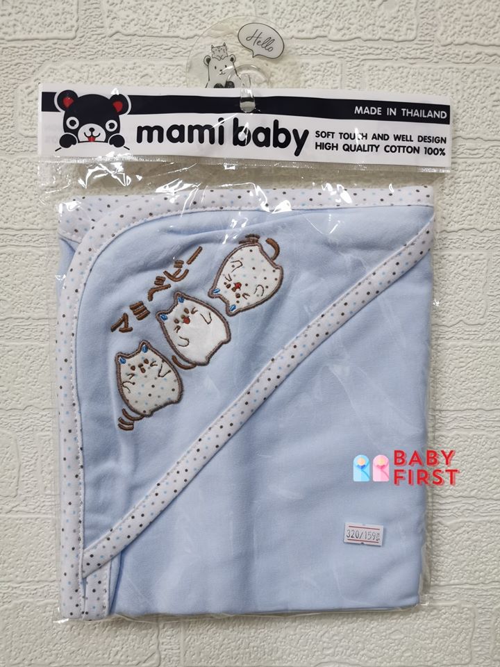 ผ้าห่อตัวและห่มตัว เนื้อคอตตอน100% 30*30นิ้ว