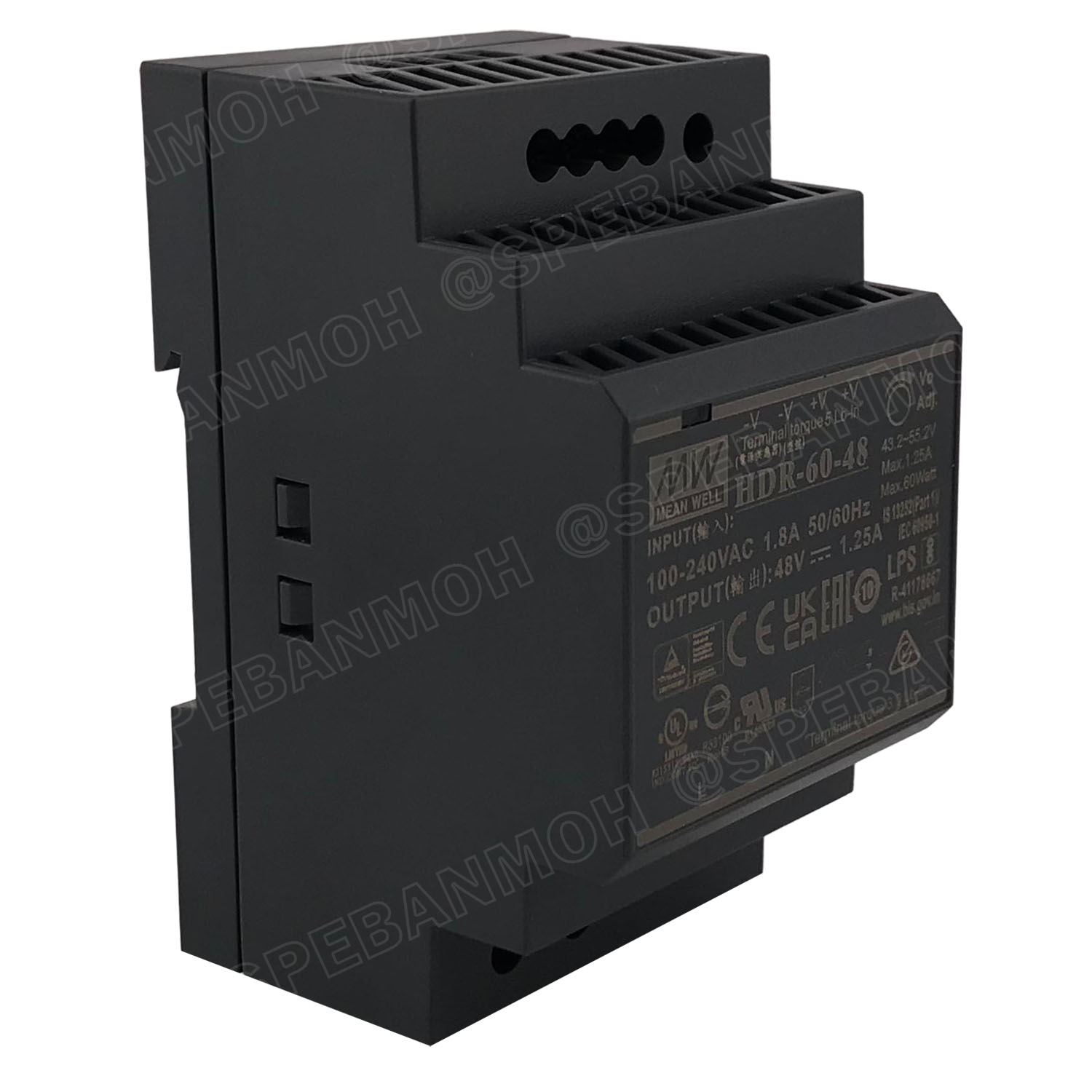 [ 1เครื่อง ] HDR-60-48 พาวเวอร์ซัพพลาย 48V 1.25A MEAN WELL 60W HDR Ultra Slim Step Shape DIN Rail สวิทชชิ่ง ยึดรางปีกนก INPUT 85-264VAC OUTPUT 48V สวิทชิ่ง เมนเวล 48โวตท์ สำหรับ DIN Rail มีนเวล บอร์ดแปลงไฟ หม้อแปลงไฟ AC to DC