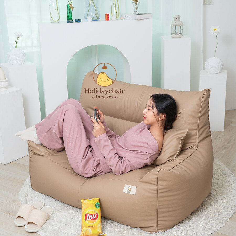โซฟาบีนแบค โซฟาเม็ดโฟม bean bag หนัง PU เกรดพรีเมียม กันน้ำ กันแดด ใช้งานกลางแจ้งได้ โซฟานั่งเล่น เบาะเม็ดโฟม โซฟาญี่ปุ่น โซฟาเบด โซฟาหนัง เก้าอี้ outdoor โซฟามินิมอล บีนแบ็ก โซฟานอกบ้าน เบาะนั่งเม็ดโฟม เก้าอี้เม็ดโฟม บีนแบค รุ่น HCS-016