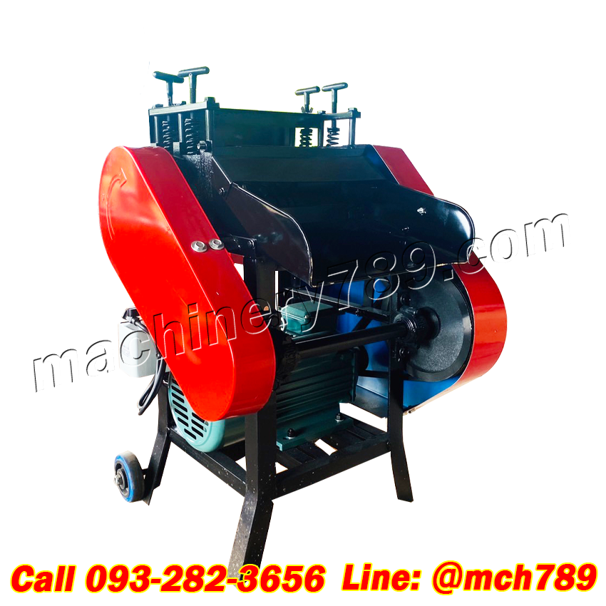 เครื่องปอกสายไฟพร้อมล้อ รุ่น 40 220V/2.2KW (รูปอกสายไฟขนาด 1-40 mm) แบบ 2 ใบมีด เครื่องปอกทองแดง ปอกสายไฟ ที่ปอกสายไฟ ปลอกสายไฟ คีมปอกสายไฟ คีมปอกสาย Wire Stripper Automatic Cable Wire Stripping Machine