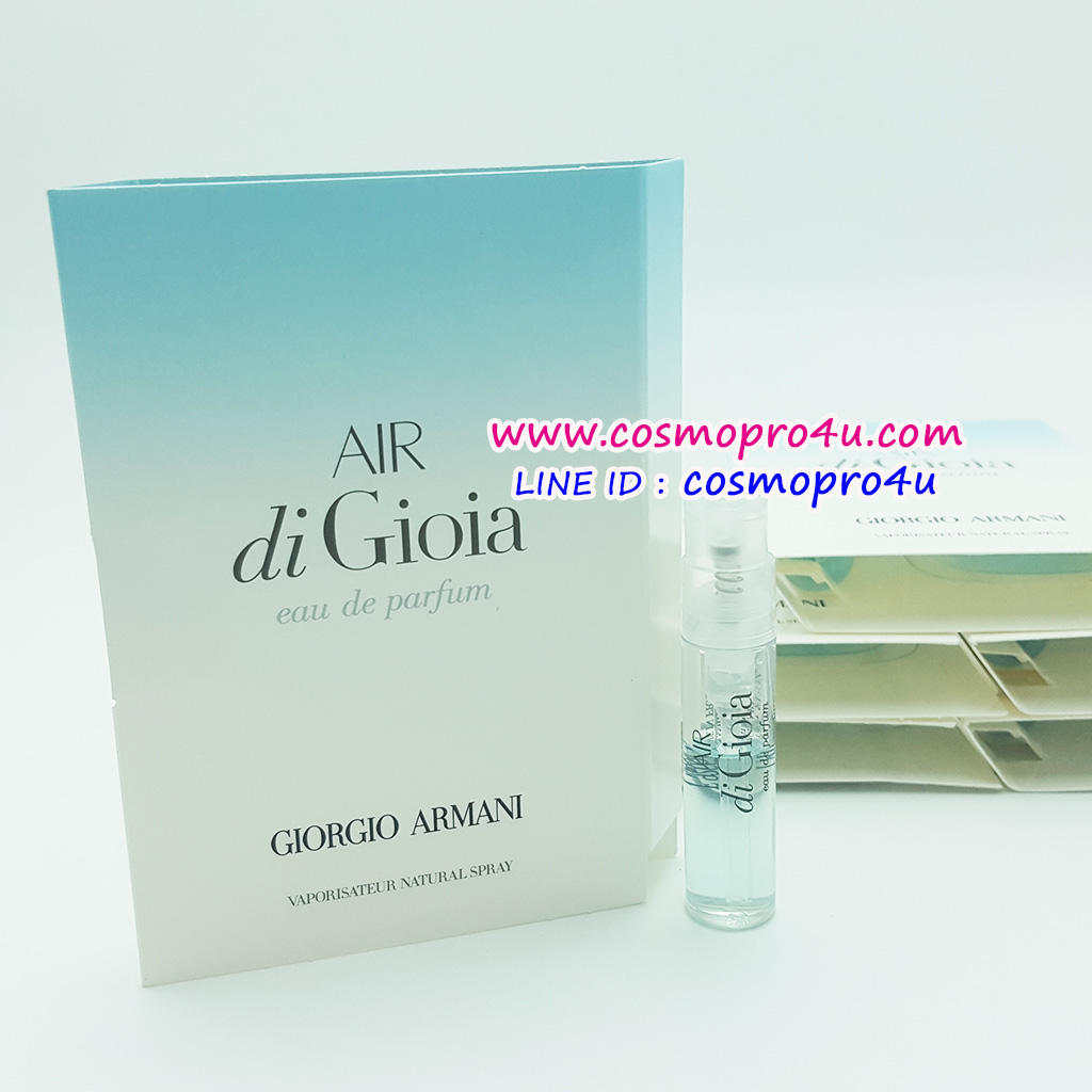 น้ำหอมหลอดVial GIORGIO ARMANI AIR di Gioia EDP จิออร์จิโอ อาร์มานี่ แอร์ ดิ จิโอยา ขนาดพกพาแบบหลอดหัวสเปรย์ 1.2ml สำหรับผู้หญิง