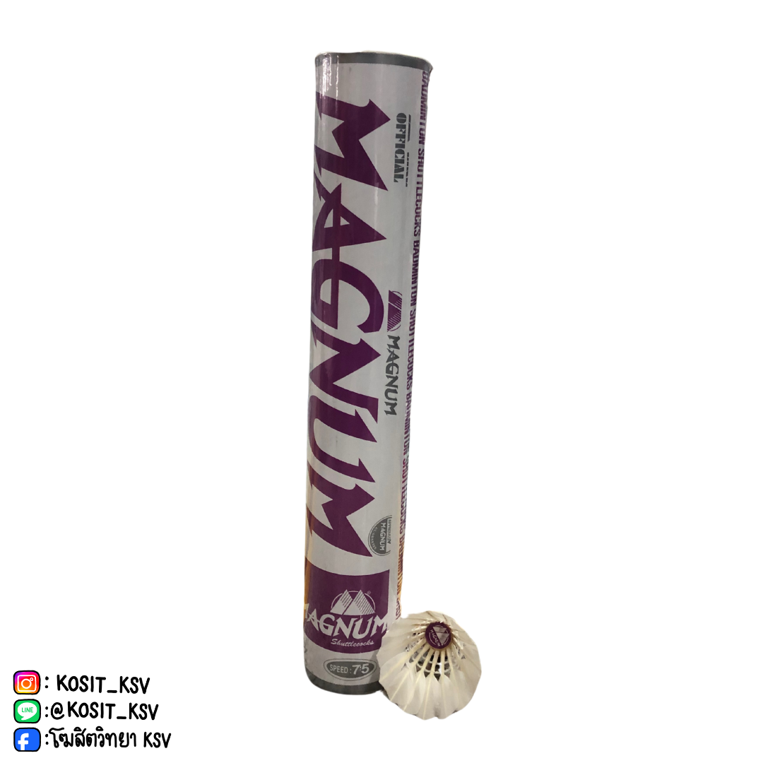 ลูกแบดมินตัน MAGNUM สีม่วง (1 หลอดบรรจุ 12 ลูก)