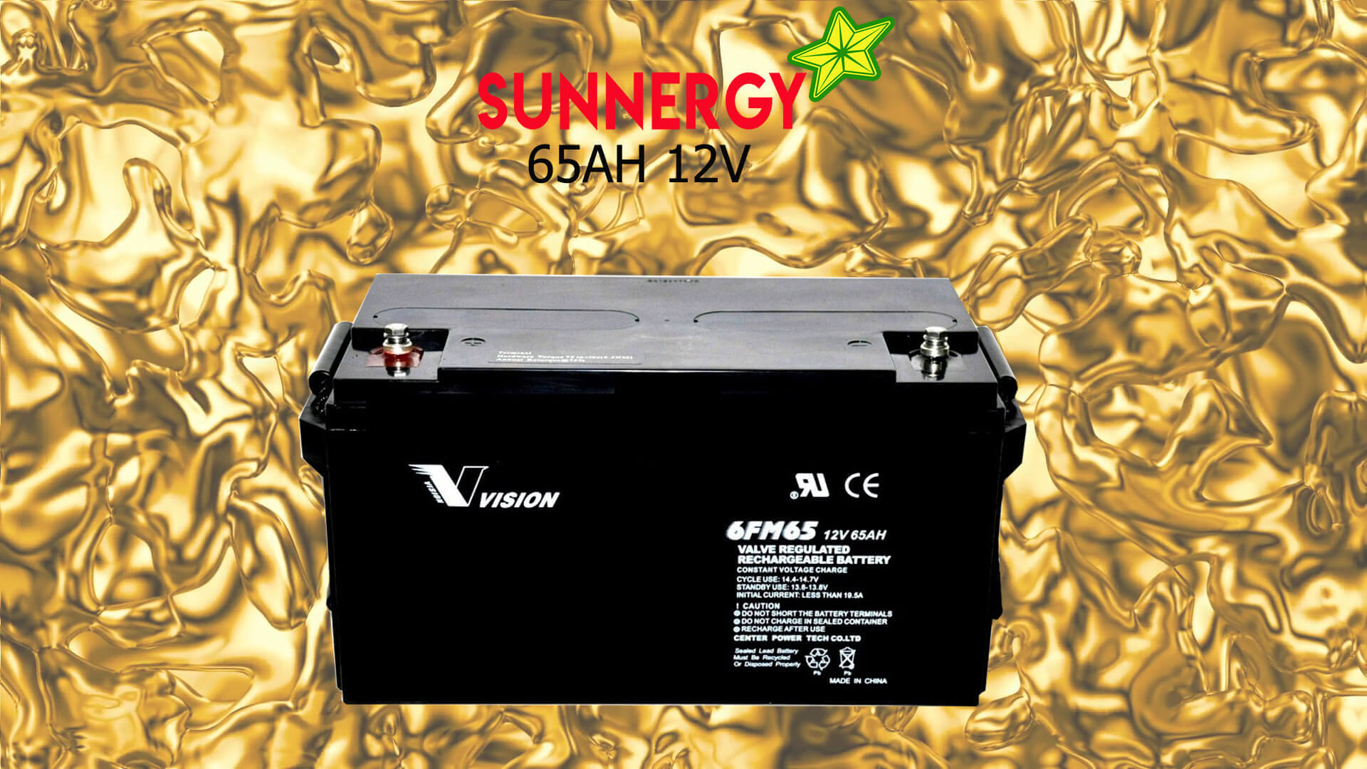 แบตเตอรี่ขนาด 65Ah 12V ชนิด Deep Cycle - AGM