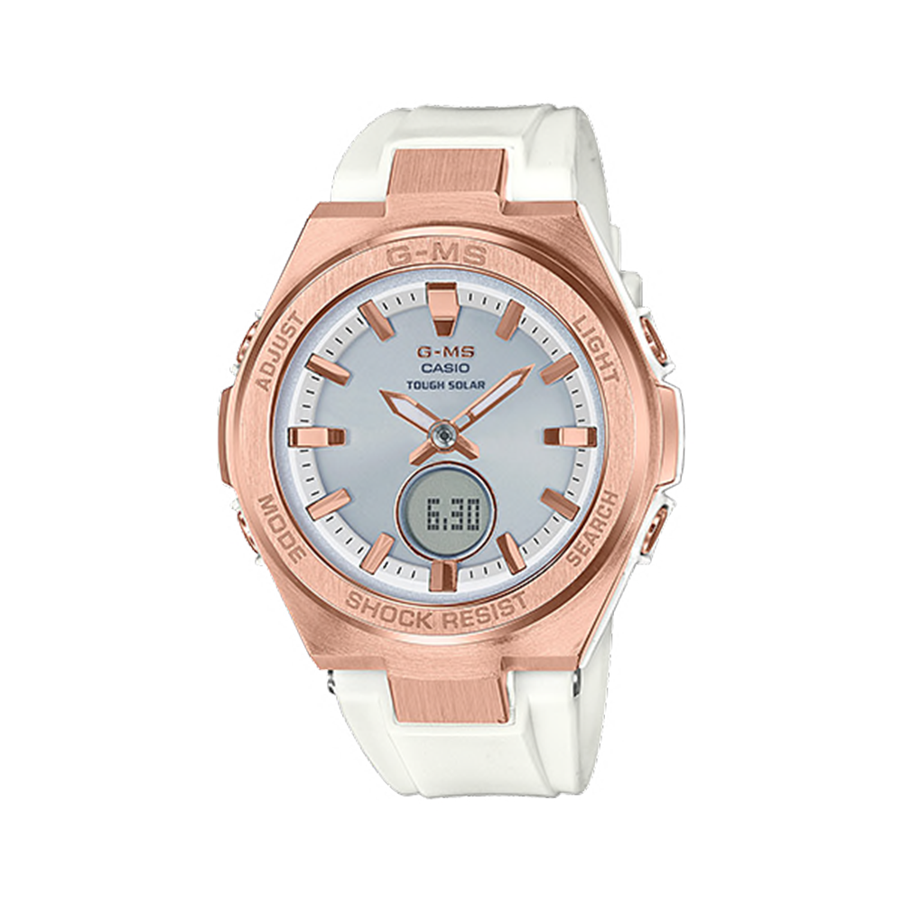 CASIO BABY-G รุ่น MSG-S200G-7ADR สีขาว โรสโกลด์ สินค้าใหม่ ของแท้ รับประกันศูนย์ CMG