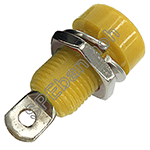 [ 5ชิ้น ] BDP-007-2 บานานาแจ็ค ติดแท่น (Banana Socket) Ø 4 mm 10A 250VAC เหลือง (Yellow) บานานาแจ็ค Banana Jack ปลั๊กกล้วยติดแท่น Biding Post Mounting Type ปลั๊กก้วย ตัวเมีย ติดเเท่น Test Lead Socket ไบดิ้งโพส ปลั๊ก แจ็ค ไบดิ้งโพส ขั้วต่อทดลอง ปลั๊กตัวเมี