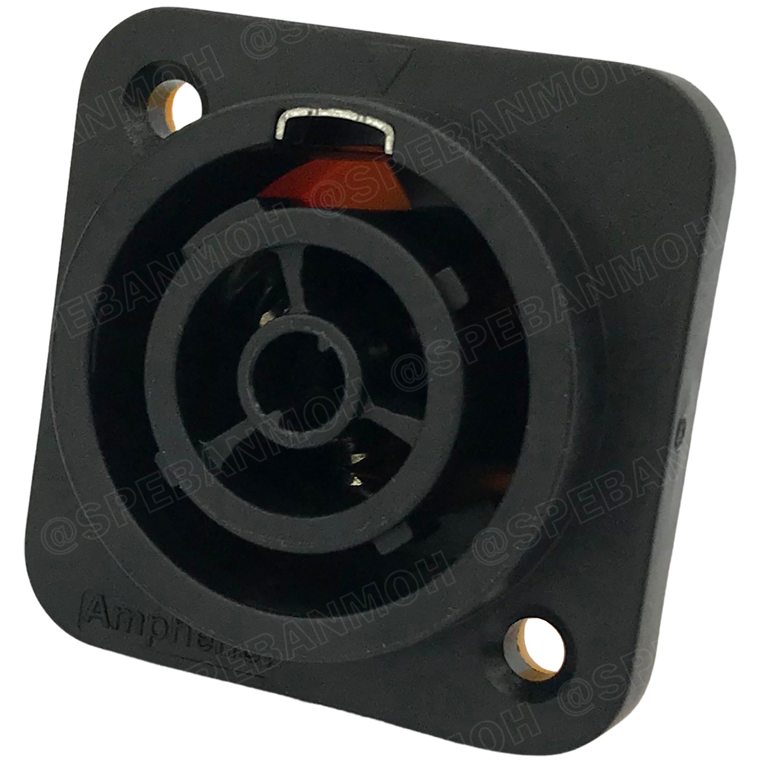 HPT-3-FD ปลั๊ก Powercon Audio ตัวเมียติดหน้าตู้ Panel Mount Female IP65 20A 250V พาวเวอร์คอน 3P กันน้ำ Amphenol Audio Power Connector HPT Amphenol AC Power Connectors คอนเน็คเตอร์กันน้ำ ปลั๊กไฟ 3ขา พาวเวอร์คอนเนคเตอร์ Power-Con 2P+E Audio amplifier power