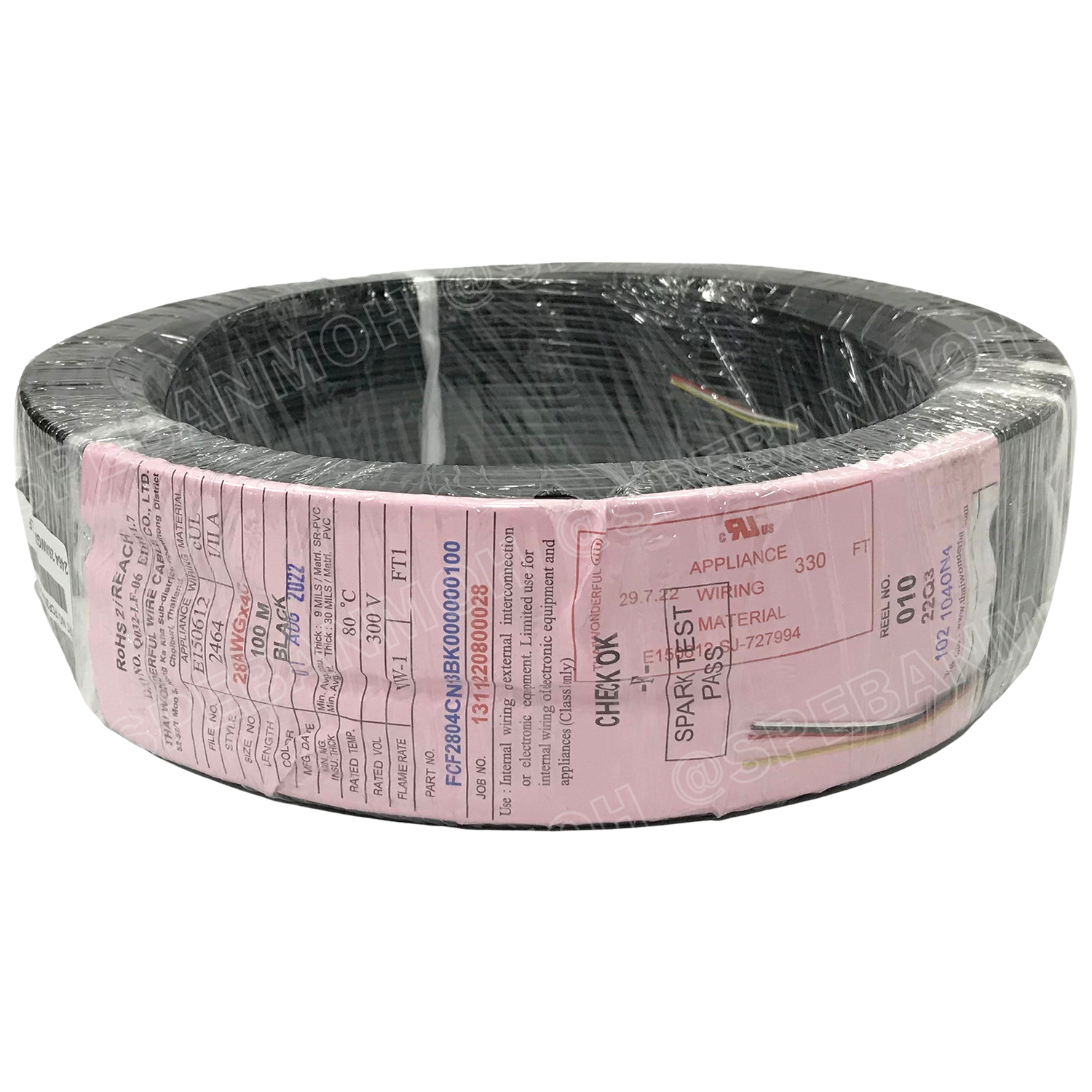 [ 100 เมตร ] TW-2464-28AWG-4C สายมัลติคอร์ 4Cx28AWG UL2464 300V 80°C Multicore Cable สายคอมพิวเตอร์ UL 2464 AWM 2464 20AWG VW-1 80°C 300V E150612 THAI WONDERFUL 28AWG -F-(LF) AWM I/II A FT1 80°C 300V สาย DC สายไฟ ดำแดง สายมัลติคอร์