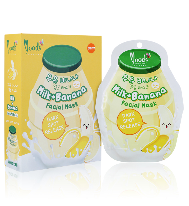 MOODS มาส์ค ดาร์ค สปอต รีลีส - มาส์คนมเกาหลี ►สูตรนม+กล้วย