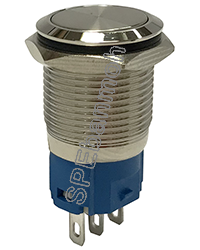 GQ16-F11-DZ-SL สวิทช์เหล็ก แบบหัวเรียบ กดติด-กดดับ