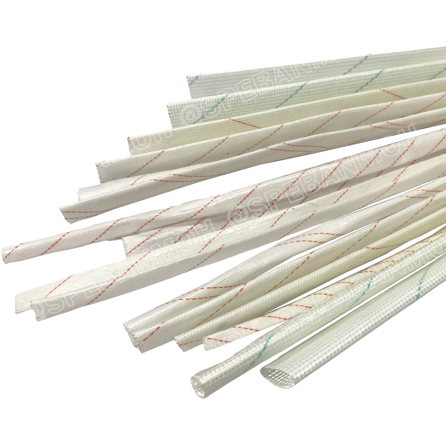 [ 5 เส้น ] FBGT ปลอกทนความร้อน SILICONE FIBERGLASS TUBE ท่อทนความร้อน ปลอกสายใยแก้วทนความร้อนเคลือบซิลิโคน ทนร้อน200°C ปลอกสายทนความร้อน ท่อทนความร้อน ปลอกหุ้มสายไฟ ปลอกหุ้มทองแดง Fiberglass sleeving