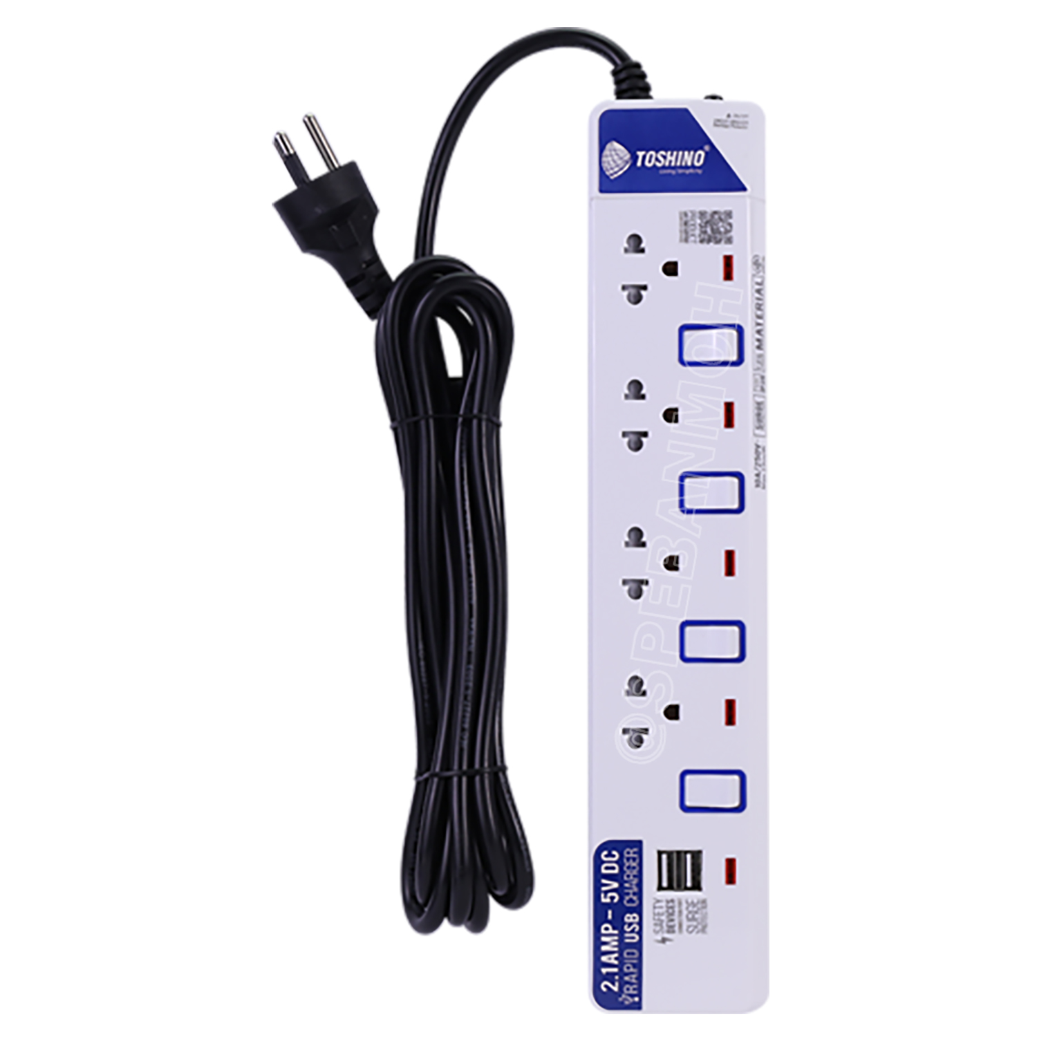 ปลั๊กพ่วง TOSHINO ET Series USB 2 Port USB 2.1A Series มาตรฐาน มอก. รางปลั๊กไฟ โตชิโน T-913USB ET-914USB ET-915USB 3เมตร ปลั๊กไฟ มอก. มีสวิทช์แยก ปลั๊กไฟ 2 ช่อง 3 ช่อง 4 ช่อง 5 ช่อง 6 ช่อง รางปลั๊ก โตชิโน่ ปลั๊กไฟ โตชิโน ปลั๊กพ่วง มอก