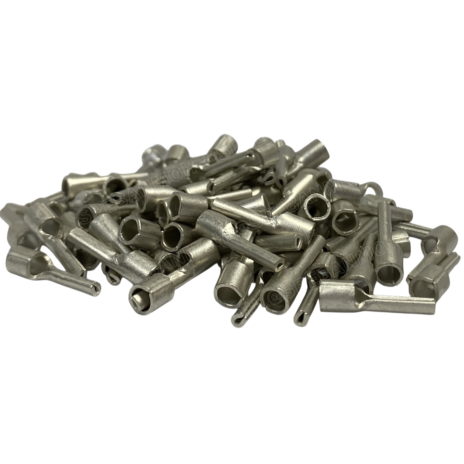 [ 1 ห่อ/100ชิ้น ] PTN หางปลาเข็มเข็มเปลือย ทองแดงแท้ ชุบดีบุก NON INSULATED PIN TERMINAL หางปลาหางหนู หางปลาเสียบ หางปลา Crimping Terminal หางปลาทองแดง หางปลาก้านไม้ขีด หางปลาเปลือย Crimping Terminal