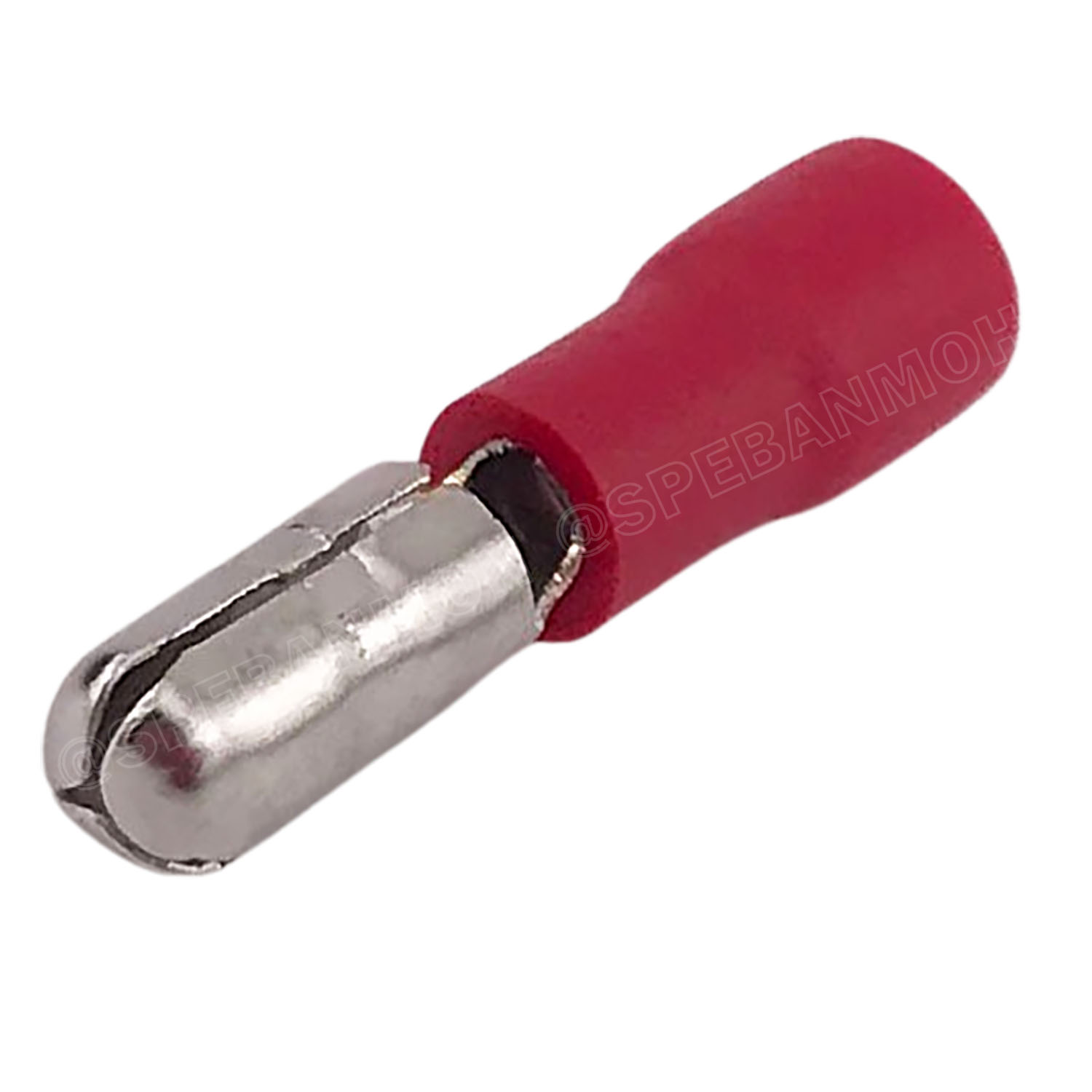 [ 100 ตัว/ถุง ] MPD 1 สีแดง Red หางปลาเสียบกลม ตัวผู้ หุ้มฉนวน สำหรับสาย 0.5-1.5 mm2 22-16awg หางปลาหุ้มฉนวน Crimping Terminal หางปลาเสียบกลม ตัวผู้ Male เทอร์มินอลต่อสาย ขั้วต่อสายไฟ Insulated Terminal ตัวต่อสาย หุ้มฉนวน ข้อต่อสายแบบย้ำ Crimp Sleeve