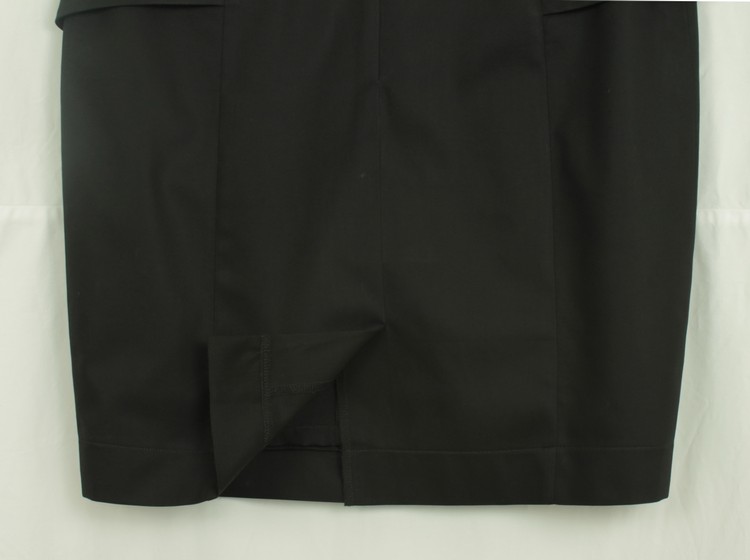 SK-163 กระโปรงแฟชั่น&ทำงาน ทรงสอบจับจีบทวิชซ้อนกัน ผ้าคอตต้อนญี่ปุ่นสีดำ