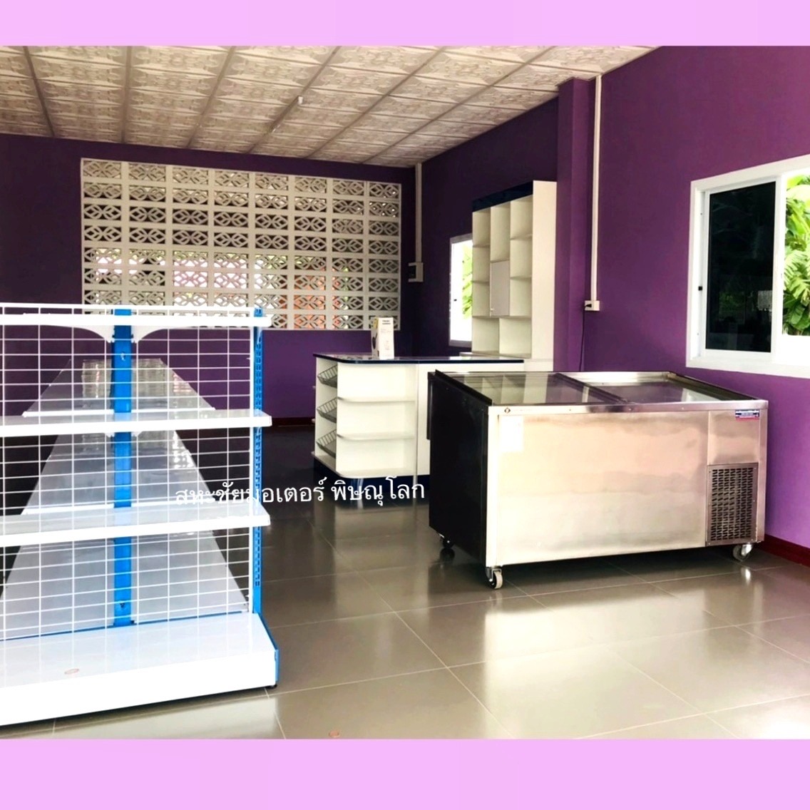 รูปแบบร้านค้า สีม่วง สวยมีเสน่ห์