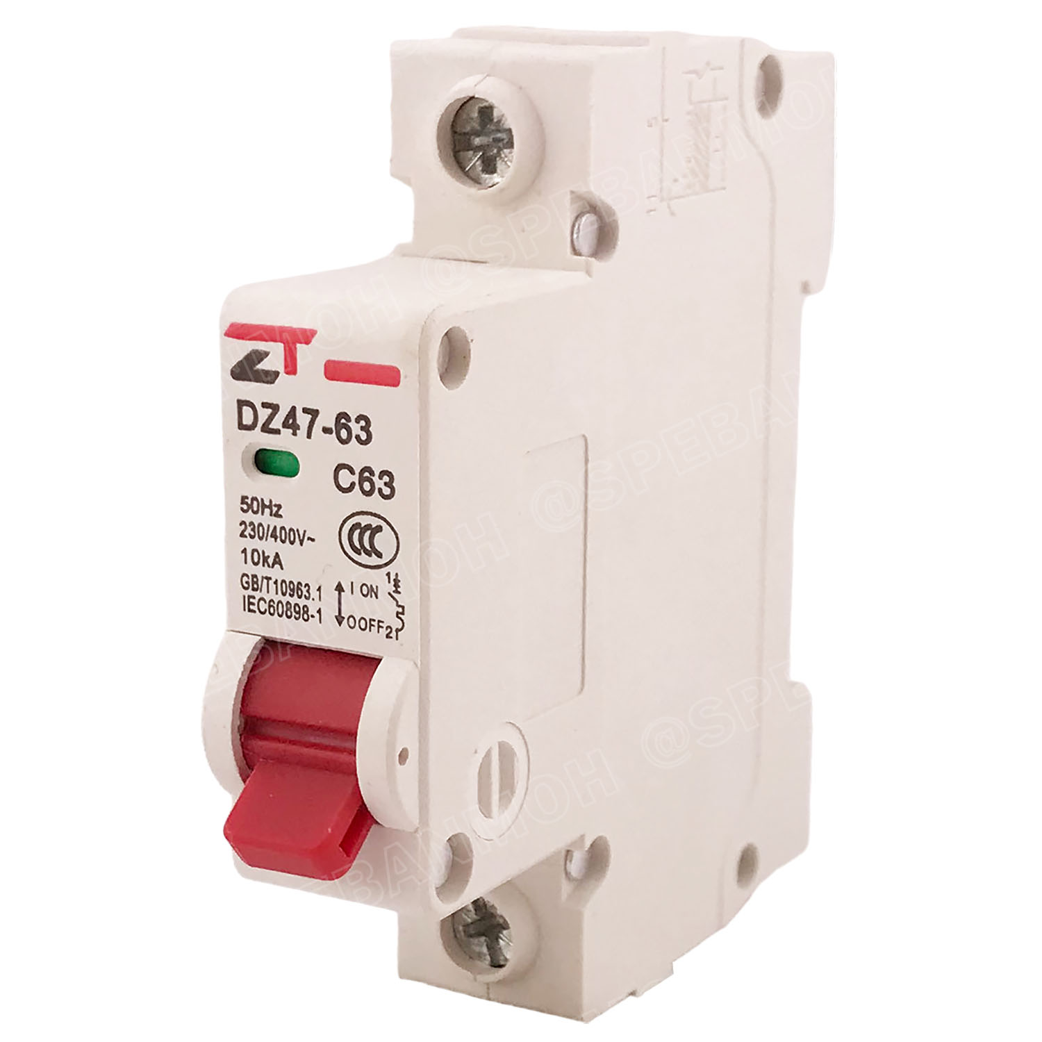DZ47-63-1P 63A เบรกเกอร์ ลูกย่อย ยึดรางปีกนก 1P 63A AC Circuit Breaker เบรกเกอร์ตัดไฟเกิน 1โพล 63แอมป์ คัดเอาท์ ป้องกันกระแสเกิน Overload ป้องกันการลัดวงจร Short circuit เบรกเกอร์ตัดไฟ เบรกเกอร์ลูกย่อย Ac Circuit Breaker ไฟบ้าน 230V/400V AC มินิเซอกิตเบรก