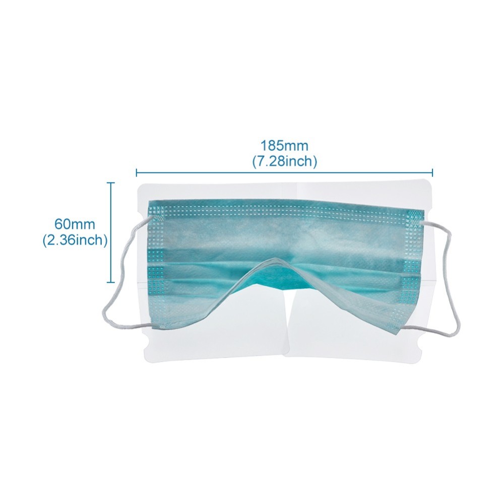 ซองพลาสติกสำหรับจัดเก็บหน้ากากอนามัย แบบพับเก็บ สีขาวใส ขนาด 18.5x6 ซม. 1 ชิ้น ใช้แล้วนำมาทำความสะอาดก่อนนำไปใช้คครั้งต่อไป