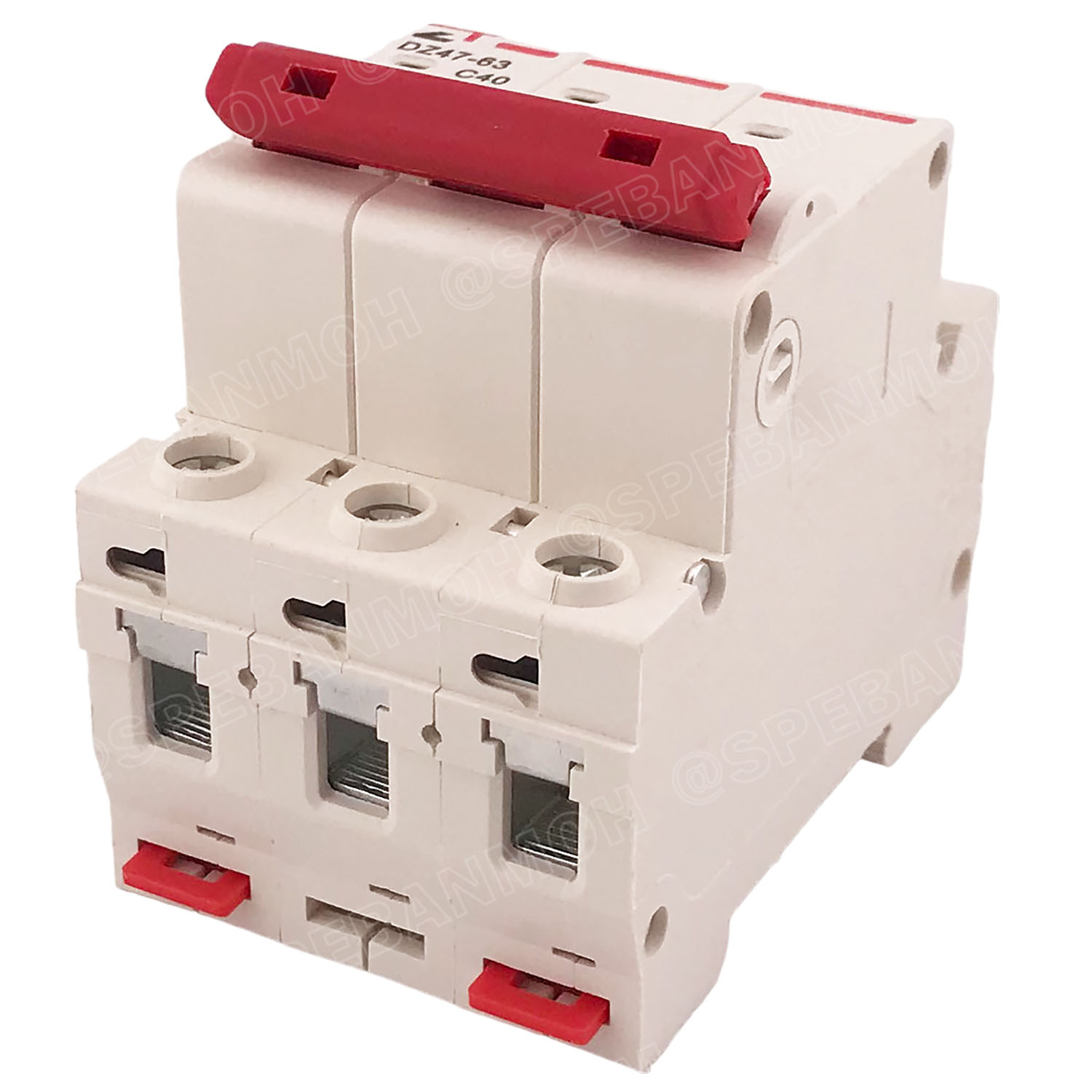 DZ47-63-3P 40A เบรกเกอร์เมน ยึดรางปีกนก 3P 40A AC Circuit Breaker เบรกเกอร์ตัดไฟเกิน 3โพล 40แอมป์ คัดเอาท์ ป้องกันกระแสเกิน Overload ป้องกันการลัดวงจร Short circuit เบรกเกอร์ตัดไฟ เบรกเกอร์ลูกย่อย Ac Circuit Breaker ไฟบ้าน 230V/400V AC มินิเซอกิตเบรก