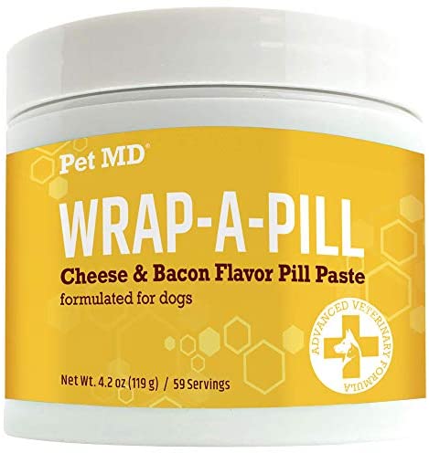 ขนมใส่ยาสุนัข / แมว Pet MD Wrap-A-Pill Cheese & Bacon Flavor Pill Paste Dog & Cat Supplement รสเบคอนชีส 119 กรัม