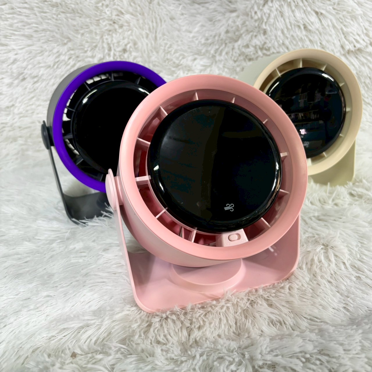พัดลมพกพา แบบตั้งโต๊ะไร้สาย Turbo Fan มี3สี