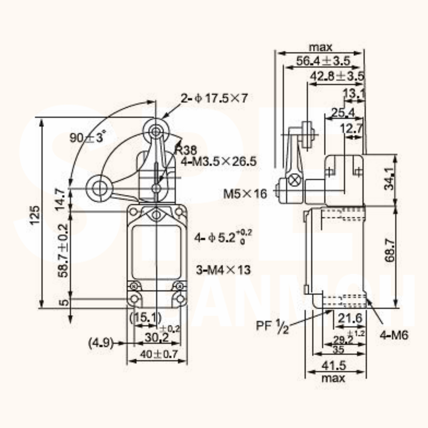 CWLCA32-42M ลิมิทสวิทช์ Limitswitch Limit Switch CWL CNTD ลิมิตสวิทย์ ก้านยาว ล้อสั้น ล้อยาว ล้องอ ล้อใหญ่ ก้านเข็ม ก้านสั้น ปุ่มกด ลิมิทสวิท CNTD COM NO NC กดติดปล่อยดับ Momentary On กดดับปล่อยติด Momentary Off กดติด ปล่อยดับ กดดับ ปล่อยติด Normally Open