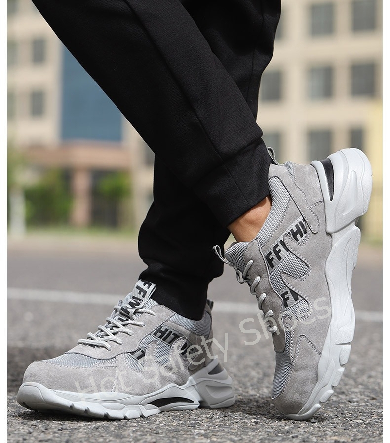 HOT SPORT NO.11 Safety shoes รองเท้าเซฟตี้ รองเท้าหัวเหล็ก รองเท้านิรภัย รองเท้าเซฟตี้sport ดีไซส์สวย พื้นนุ่มเ ผ้าใบผสมหนัง