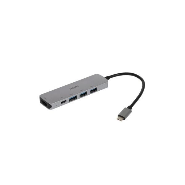 RAPOO Adapter XD100C-GREY Multifunction Adapter (5 in 1) ประกัน 1 ปี