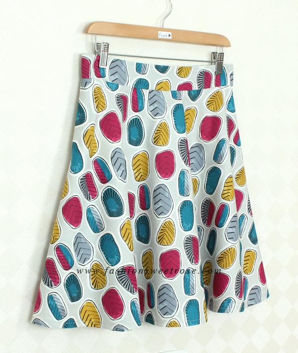 SK-316 กระโปรงแฟชั่น&ทำงาน ทรงย้วย ผ้าคอตต้อนญี่ปุ่นพิมพ์ลายกราฟฟิกหลากสี