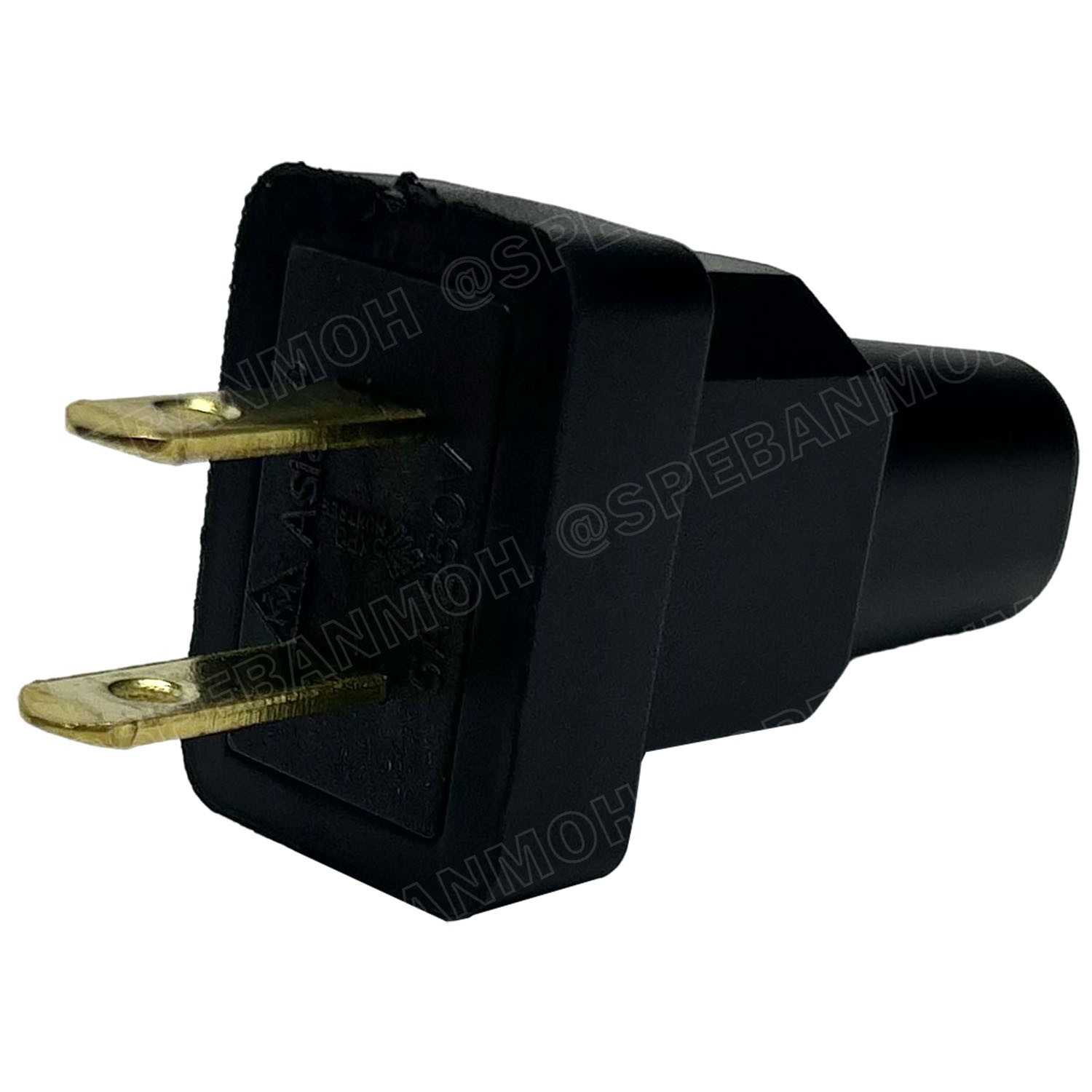 [ 5ชิ้น ] ACP-R003 ปลั๊กยาง ตัวผู้ 2ขาแบน AC Power Plug ท้ายห่วง 5A 250V ปลั๊กตัวผู้ 2ขาแบน ต่อสาย AC Plug 2P 5แอมป์ 220โวตต์ Male Ac Plug ปลั๊กยาง 2ขา ปลั๊กเสียบขาแบน Male Plug 2แบน ปลั๊กตัวผู้ต่อสาย